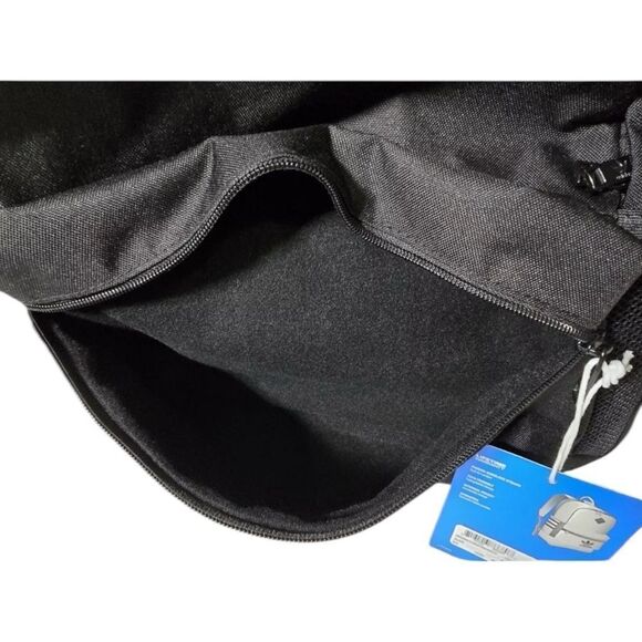 ADIDAS Originals Base Black White Stripes Large Backpack - Picture 13 of 16